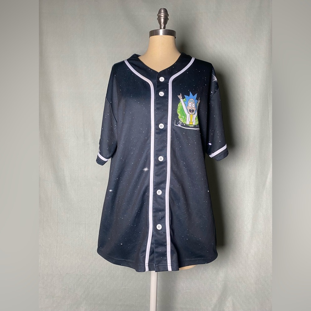 Rick And Morty Black Space Bass Baseball Shirt